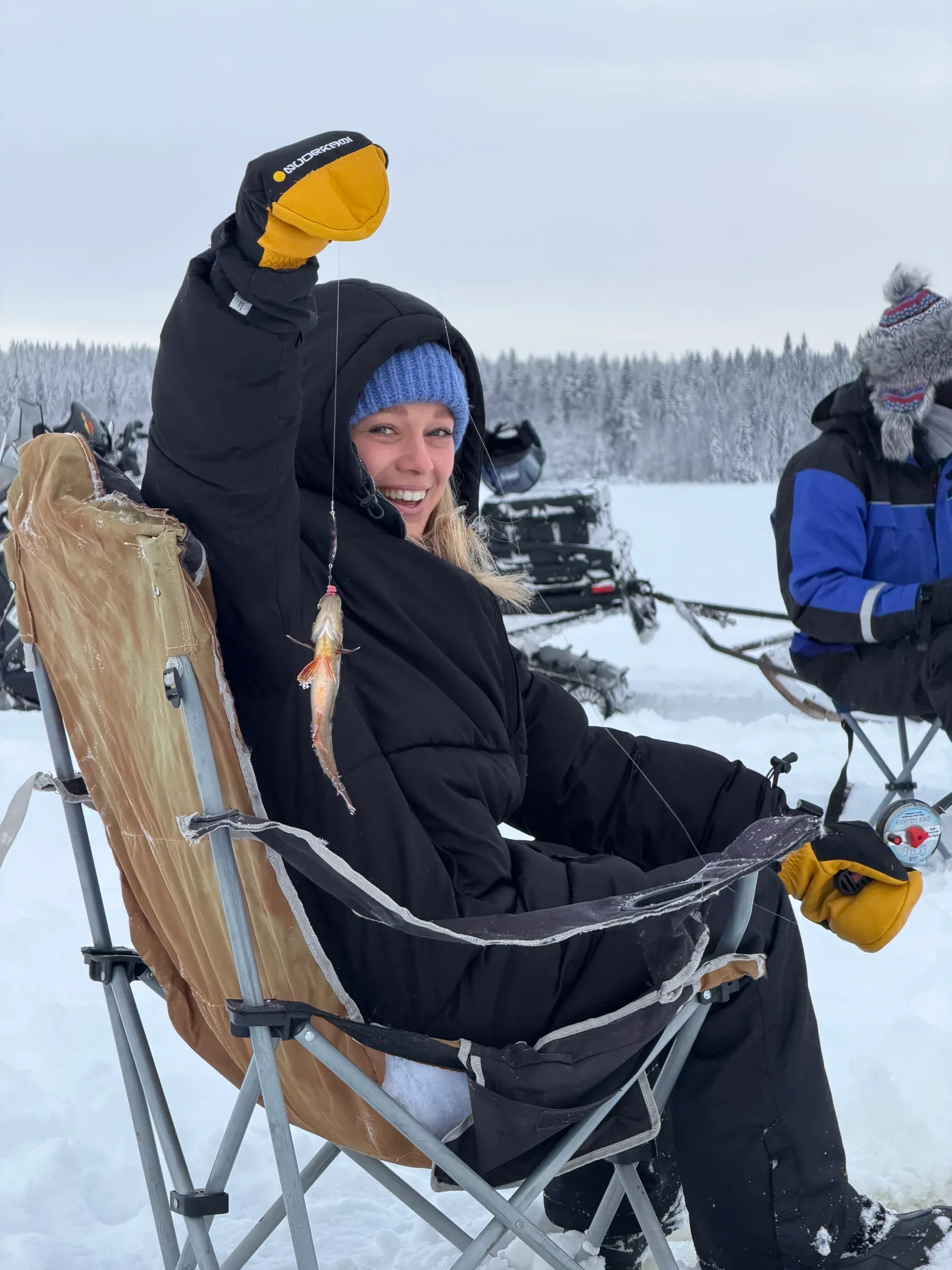 Fish through the ice, then open the throttle